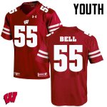 Youth Wisconsin Badgers NCAA #49 Christian Bell Red Authentic Under Armour Stitched College Football Jersey UY31B80OC